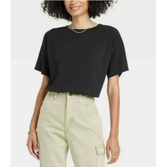 281 A New Day Black Short Sleeve Bodysuit – Fitted Crew - Picture 1 of 3